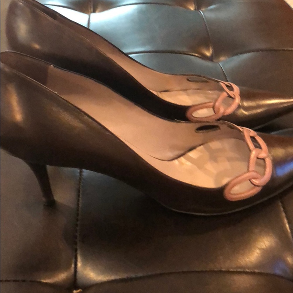 Brown designer heels